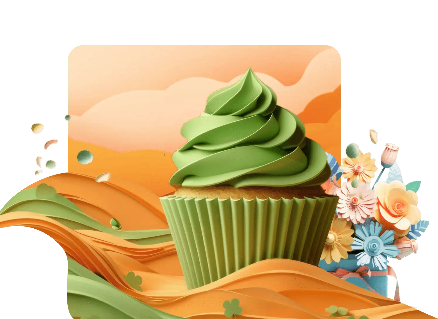 A delicious cupcake